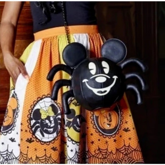 Disney Mickey Mouse Glow-in-the-Dark Spider Crossbody Loungefly Stitch Shoppe - Picture 3 of 12